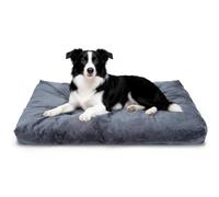 Nobleza Panier pour Chien d‘Intérieur L 95x60x10 cm, Coussin pour Chien Doux en Peluche Court, Lit pour Chien Lavable en Machine avec Base Antidérapante, Gris Foncé