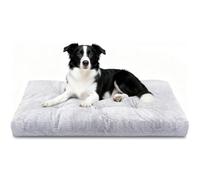 Nobleza Panier pour Chien d‘Intérieur L 95x60x10 cm, Coussin pour Chien Doux en Peluche Court, Lit pour Chien Lavable en Machine avec Base Antidérapante, Gris