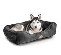 Nobleza Panier pour Chien et Chat de Petite et Moyenne Taille - Panier Anti-Dérapant avec Rembourrage Ultra-Doux, Lavable, Noir, 87x77 cm