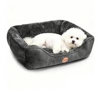 Nobleza - Panier pour Chien Lavable en Machine, Couchage Nid Ultra Doux avec Bord Surélevé & Anti-Dérapant pour Chiens Moyens/Grands, 67x57 cm (Noir) - M
