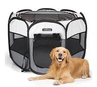 Nobleza - Parc pour Chien en Tissu Oxford Imperméable Enclos Extérieur pour Animaux Enclos Pliable pour Chiens, Clôture pour Intérieur ou Extérieur pour Chiens, Chiens, Chats, Lapins, 125x125x58cm