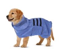 Nobleza Peignoir pour Chien en Microfibre avec Velcro, Super Absorbant et à séchage Rapide, Peignoir pour Tous Les Chats et Chiens, Cinq Tailles, Serviette Douce pour Chien (S)(1)