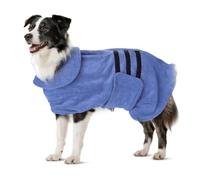 Nobleza Peignoir pour Chien en Microfibre avec Velcro, Super Absorbant et à séchage Rapide, Peignoir pour Tous Les Chats et Chiens, Cinq Tailles, Serviette Douce pour Chien (L)(1)