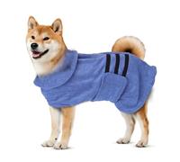 Nobleza Peignoir pour Chien en Microfibre avec Velcro, Super Absorbant et à séchage Rapide, Peignoir pour Tous Les Chats et Chiens, Cinq Tailles, Serviette Douce pour Chien (M)(1)