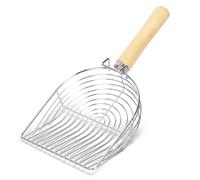 Nobleza - Pelle Litiere Chat Metal, Pelle à Litière pour Chat, Pelle à Litière avec Manche en Bois,Outil de Nettoyage pour Animaux de Compagnie