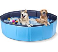 Nobleza Piscine pour Chien, Baignoire Pliable pour Petit et Grande Chien, Chat, 180 * 30cm, XL, Bleu