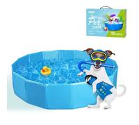 Nobleza - Piscine pour chien entièrement pliable. Sans gonflage. En PVC haute résistance, diamètre 80cm.
