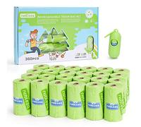 Nobleza Sac a Crottes Chien, 360 Pcs Sac Crottes Chien Avec 1 Distributeur, Sac Caca Chien Extra épais et Anti-fuite, 24 Rouleaux / 360 Pcs, Couleur Vert inodore