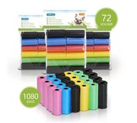 Nobleza-Sac a crottes chien Sacs biodégradables pour excréments de chien. 1080 sachets à déjections Canines, 72 Rouleaux