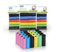 Nobleza Sac a crottes chien Sacs pour excréments de chien. 1080 sachets à déjections Canines, 72 Rouleaux, Couleur