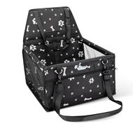 Nobleza Siège Auto pour Chien et Chat, Panier de Voiture Pliable pour Petits Chiens avec Ceinture de Sécurité, Imperméable et Respirant en Tissu Oxford, 40x34x25cm, Noir
