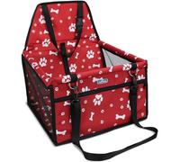 Nobleza - Sièges Auto pour Chiens, Siège Arrière de Voiture avec Ceinture de Sécurité Imperméable Hamac de Transport Chien Voiture Housse de rehausseur en Durable Oxford, 40 * 34 * 25cm(Rouge)