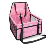Nobleza - Sièges Auto pour Chiens, Siège Arrière de Voiture avec Ceinture de Sécurité Imperméable Hamac de Transport Chien Voiture Housse de rehausseur en Durable Oxford, 40 * 34 * 25cm(Rose)