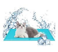 Nobleza Tapis de Refroidissement pour Chats, Chien et Animaux Domestiques, Tapis de Gel Non Toxique, Résistant Aux Rayures Auto Refroidissant. 50 * 40cm, Bleu