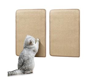 Nobleza Tapis Griffoir pour Chat, 2 Pièces Tapis à Chat en Sisal Naturel, Protège Les Meubles et Les canapés 60 X 40CM
