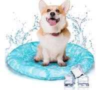 Nobleza Tapis Rafraichissant Chien, Chat, Lit Rafraîchissant pour Chien, Coussin de Refroidissement Automatique, Matelas en Gel Non Toxique, Couverture Rafraichissante, Orbiculaire, M, 72CM