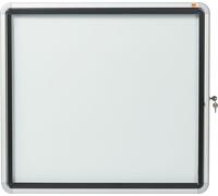 nobo® 1902578 Vitrine d'affichage avec porte rabattable - 6x A4, 70,8 x 66,7 x 4,3 cm, blanc, magnétique