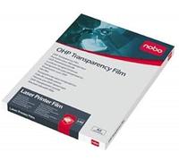 Nobo 33633740 Pack de 50 Films de rétroprojection pour impression laser Transparent