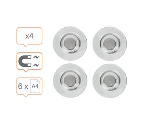 Nobo Aimants Rare Earth pour tableaux en verre unis - Lot de 4