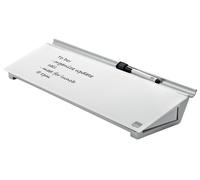 Nobo Bloc-notes personnel surface en verre trempé L.46 x P.15 cm - Blanc brillant