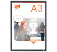 Nobo Porte-affiche Impression Pro Frame A3 Gris graphite