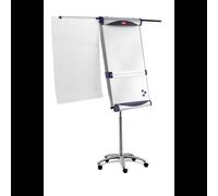 Nobo Chevalet Mobile Classic Acier 1000x700mm Portrait - Réglable 165-195cm - Bras Escamotables Magnétiques - Piètement Mobile à Roulettes avec Frein - Référence 1901920