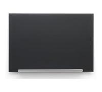 Nobo Tableau Blanc Magnétique Verre avec Porte-Marqueurs Amovible, 1000 x 560 mm, Système de Fixation InvisaMount, Impression Pro, Noir, 1905180
