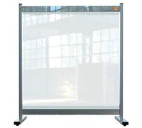 Nobo Ecran de distanciation sociale, Hauteur 1.65m séparateur de bureau en PVC transparent, Ecran et protection, Premium Plus, 770x860mm
