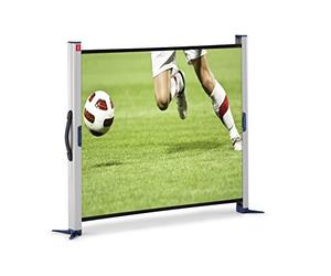 Nobo - Écran pour Projecteur avec Pieds, Facile à Transporter, Surface Blanche Mate, avec Mini-Support & Coffret Léger en Aluminium, 1000 x 750mm, 1901954