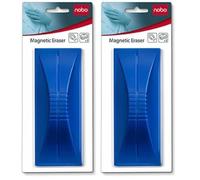 Nobo Effaceur Magnétique pour Tableau Blanc, Surfaces Effaçables à Sec, 1901433, Bleu (Lot de 2)