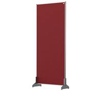 Nobo Impression Pro Séparateur de bureau, barrière de distanciation sociale, Protection et écran, surface en feutre, Rouge, 400x1000mm