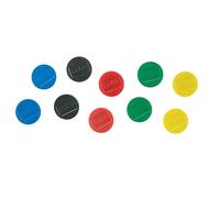 Nobo Jeu d'Aimants pour Tableau Blanc Magnétique, 32mm, Lot de 10, Couleurs Assorties, 1915304