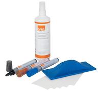 Nobo Kit de Démarrage pour Tableaux Blancs, 3 Marqueurs, Spray nettoyant, Effaceur et recharges, 34438861 Bleu
