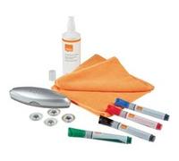 ACCO NOBO Kit de démarrage pour tableau blanc en verre 1905330 – 4 marqueurs, effaceur, accessoires