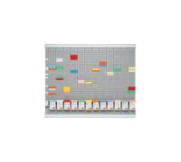 Nobo - Kit Planning Annuel Mural à Fiches T, 12 Colonnes & 32 Fentes, Indice 2, Fiches T & Index Inclus, 32938864
