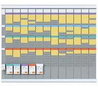 Nobo planning à fiches T2 - 13 colonnes - 80 x 66 cm