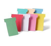 Nobo, Lot de 100 fiches T pour planning, Indice 4, Jaune, 2004004