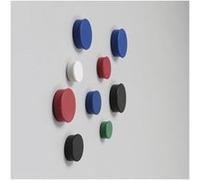 Nobo Jeu d'Aimants pour Tableau Blanc Magnétique, 20mm, Lot de 8, Noir, 1901440