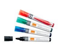 ACCO NOBO Marqueurs effaçables à sec Liquid Ink Pointe biseautée 4 mm Lot 10 couleurs assorties