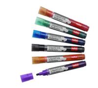 Nobo Marqueur Effaçable À Sec Liquid Ink, Pointe Ogive, Coloris Assortis, Lot De 6