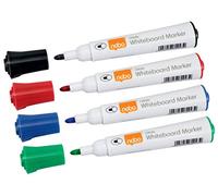 Nobo Marqueurs Effaçables à Sec Glide pour Tableau Blanc, Pointe Ogive de 2mm, Lot de 10, 1915268, Couleurs Assorties