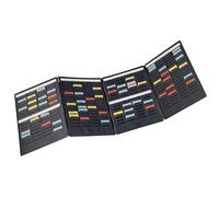 Nobo - Mini Planning à Fiches T, Portable, 17 Colonnes & 16 Fentes, Indice 1.5, Fiches T Multicolores Incluses, 3084200