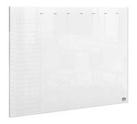 Nobo - Mini Tableau Agenda Semainier Transparent Effaçable en Acrylique, Format A4, Facile à Effacer, 210 x 297 mm, Feutre Marqueur et Fixations Murales Inclus, 1915614