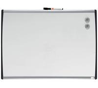 Nobo - Mini Tableau Blanc Magnétique Mural avec Cadre Incurvé, Marqueur Aimants et Kit de Fixation Murale Inclus, Maison/Bureau, 585 x 430 mm, Blanc, 1903783