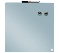 ACCO NOBO Tableau blanc magnétique Mini sans cadre, effaçable à sec, montage mural 360 x 360 mm gris