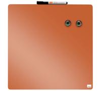 NOBO Mini tableau magnétique sans cadre Carré 360 x 360 mm Effaçable à sec Fixations murales Orange