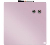ACCO NOBO – Mini tableau magnétique sans cadre, format carré – Effaçable à sec, 360×360 mm, rose