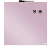 ACCO NOBO – Mini tableau magnétique sans cadre, format carré – Effaçable à sec, 360×360 mm, rose