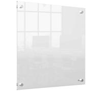 Nobo - Mini Tableau Transparent Effaçable en Acrylique pour Bureau, Facile à Effacer, 450 x 450 mm, Feutre Marqueur et Fixations Murales Inclus, 1915620, Blanc