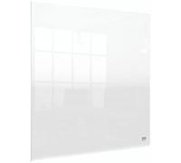 Nobo – Mini tableau transparent effaçable 1915617, 450×450 mm, feutre et fixations murales, blanc
